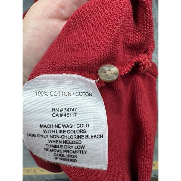 Lot of‎ 2 REDHEAD Polo Shirt Short Sleeve Red & Blue Button Up Men Large preppy - Picture 7 of 15